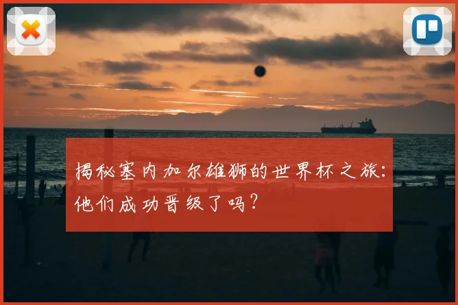 揭秘塞内加尔雄狮的世界杯之旅：他们成功晋级了吗？