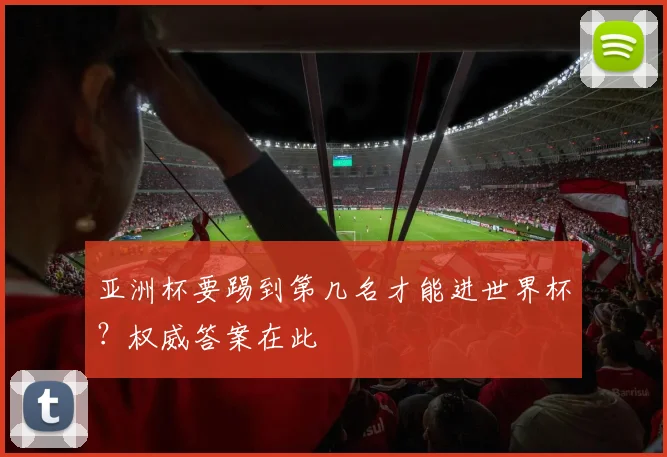 亚洲杯要踢到第几名才能进世界杯?权威答案在此